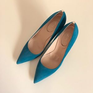 SJP by Sarah Jessica Parker Shoes - SJP Fawn 10mm Pointed Toe heels,Turquoise,size 8.5 SJP by Sarah Jessica Parker Shoes - SJP Fawn 10mm Pointed Toe heels,Turquoise,size 8.5